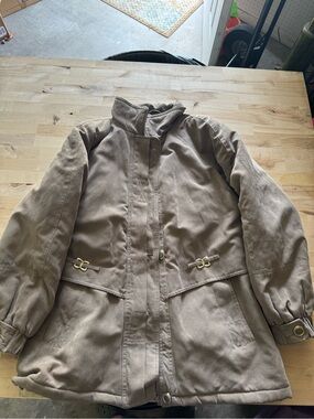 Charles klein faux suede coat
